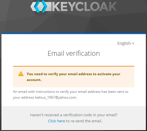 keycloak veryfy address